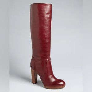 Red Platform Boots